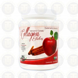 COLLAGEN JAHVS MANZANA CANELA, COLAGENO HIDROLIZADO, VITAMINAS Y Q10, 500 G, NATURAL JAHVS