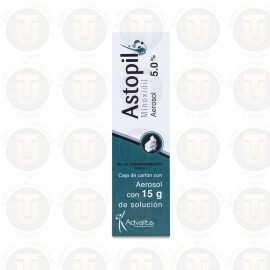 ASTOPIL MINOXIDIL SOLUCION TOPICA 5.0%, AEROSOL CON 15 G DE SOLUCION